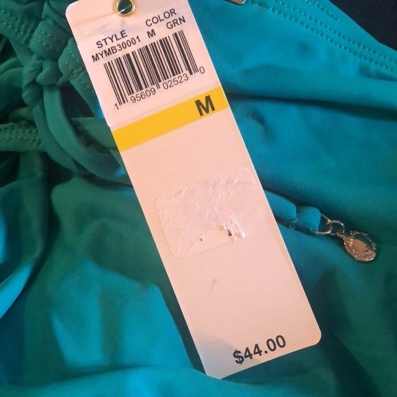 Anne Cole Women's Ruched-Side Bikini Swim Bottom Emerald Size Medium - Picture 3 of 4